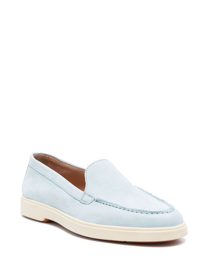 Santoni leather loafers outlook