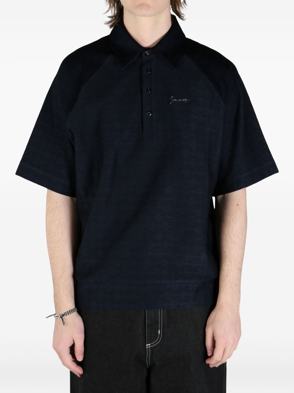 logo-lettering polo shirt - 2