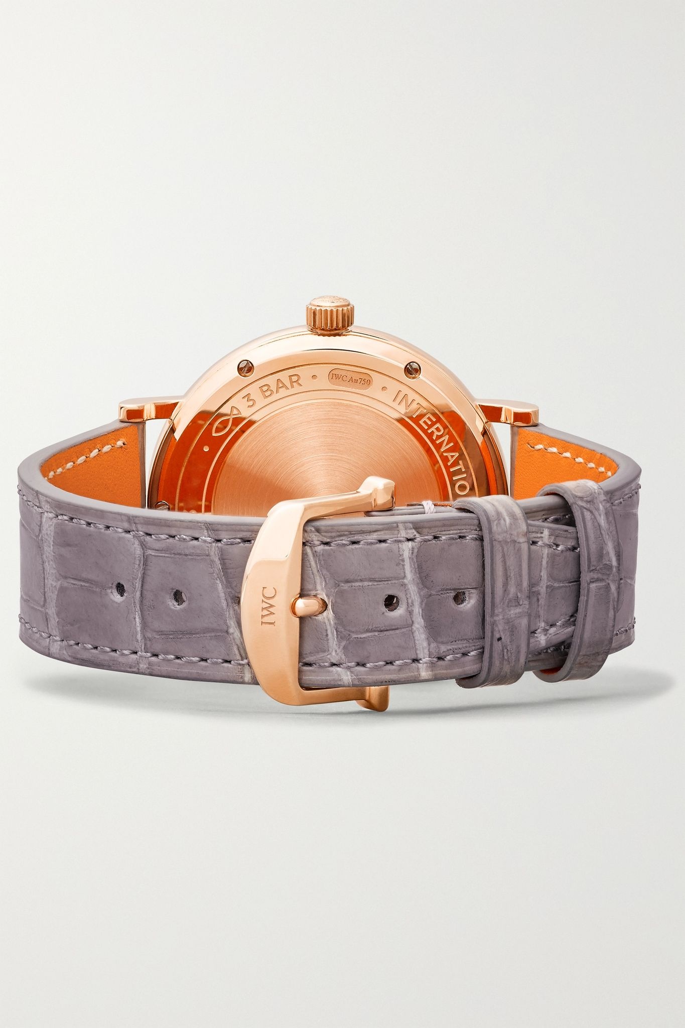 Portofino Automatic 37mm 18-karat red gold, alligator and diamond watch - 6