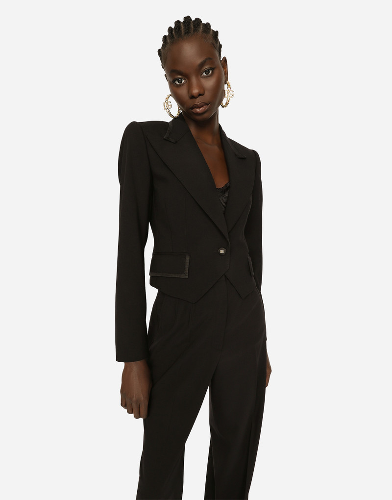 Dolce & Gabbana Short wool and cordonetto lace jacket outlook