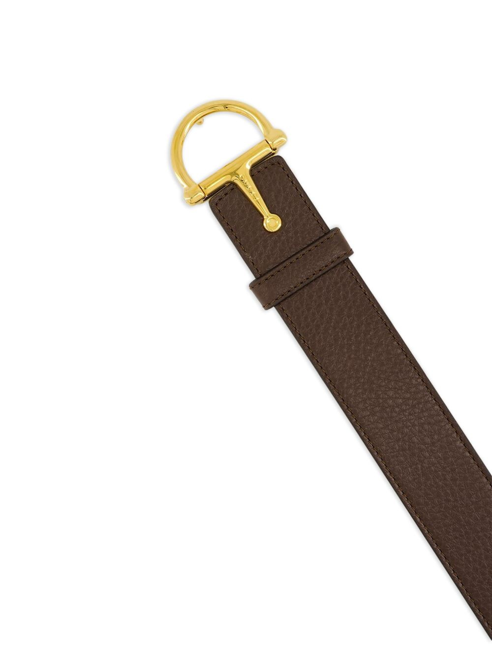 horsebit-detail leather belt - 3
