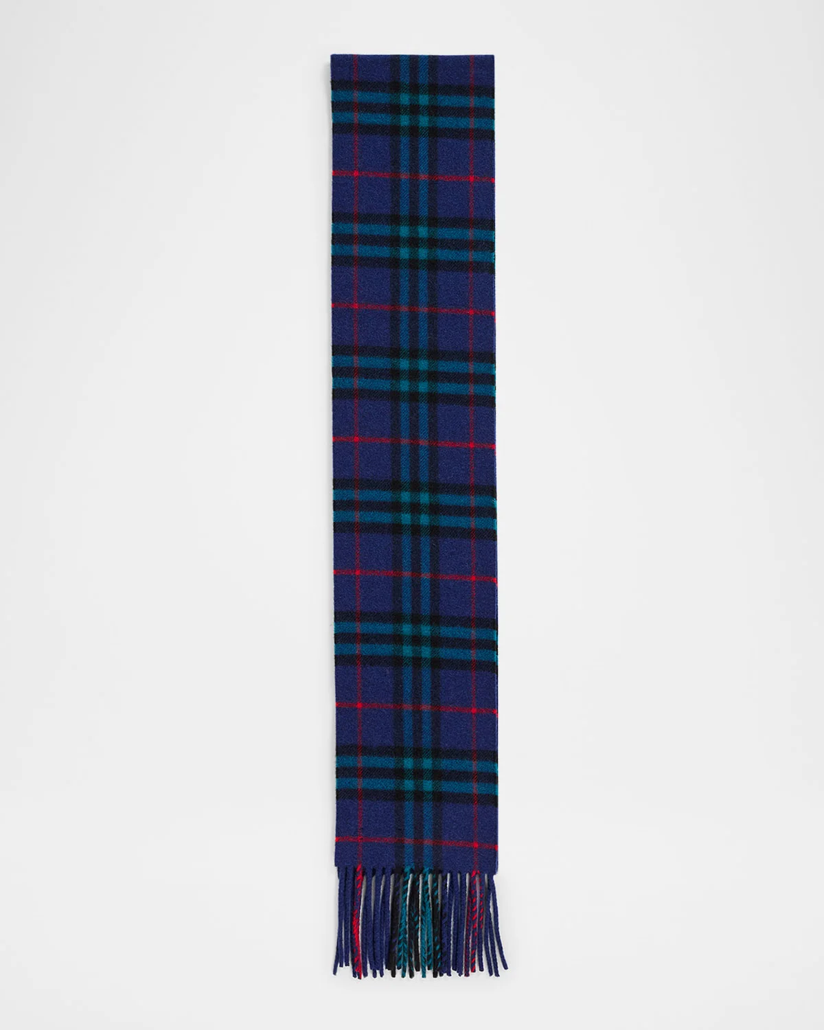 Men's Cashmere Narrow Check Scarf - 1