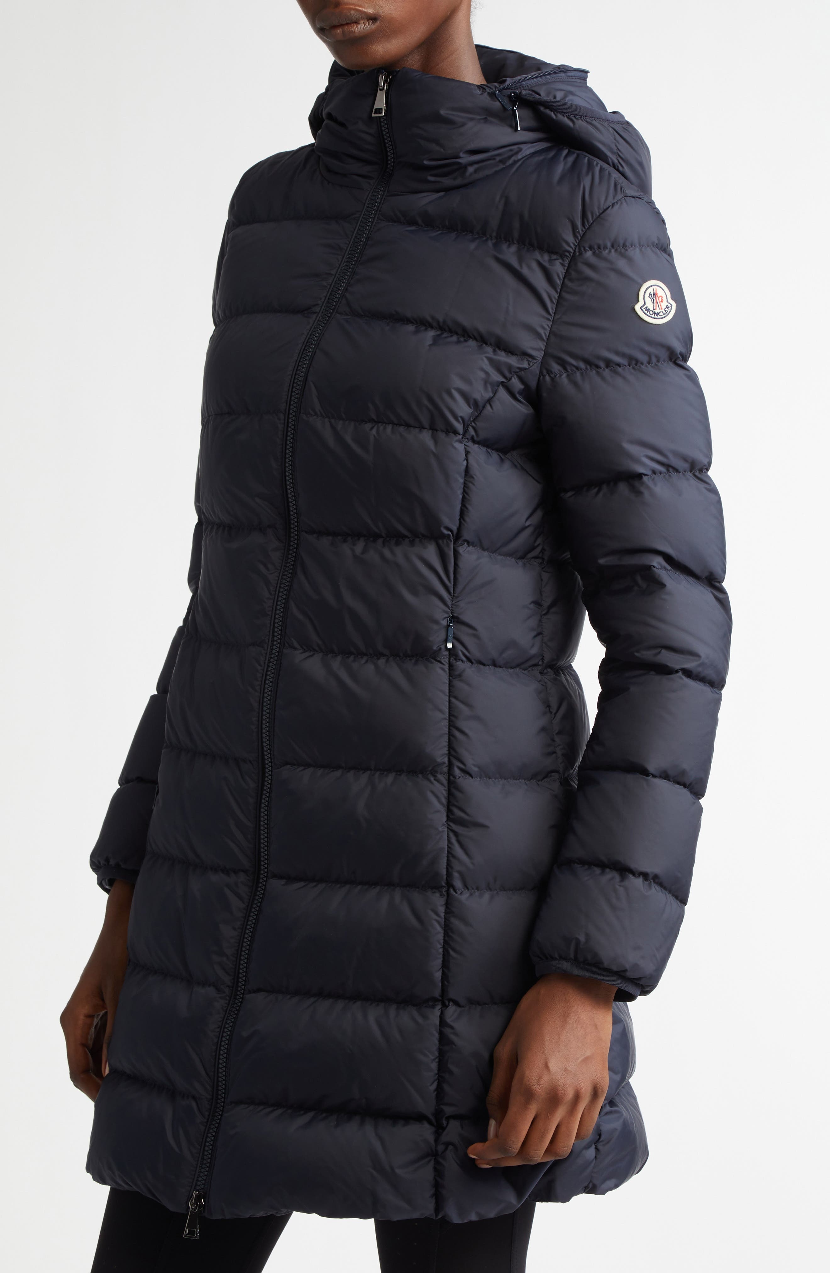 Moncler Gie Water Resistant Down Long Coat in Blue at Nordstrom - 4