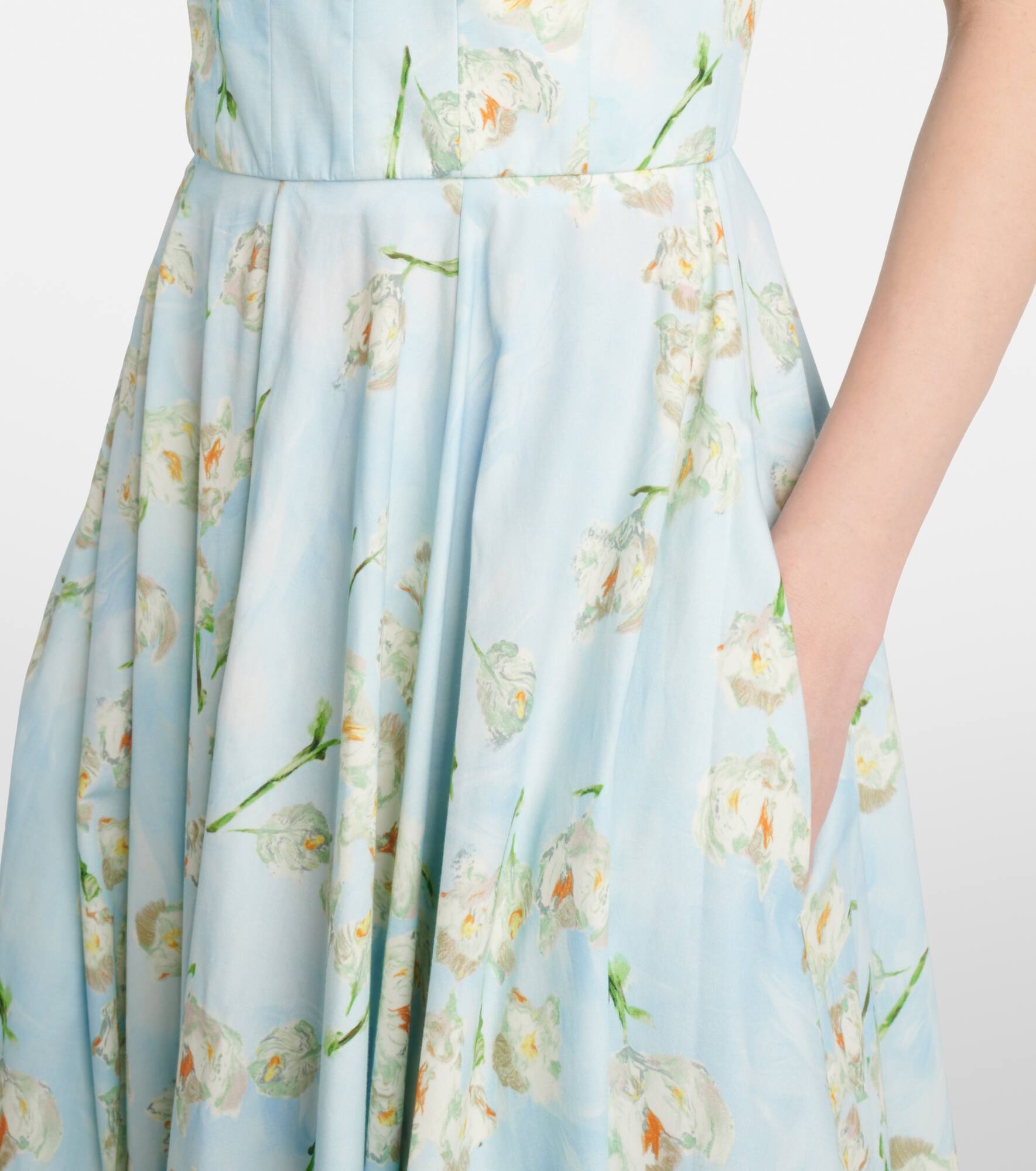Mona floral cotton midi dress - 5