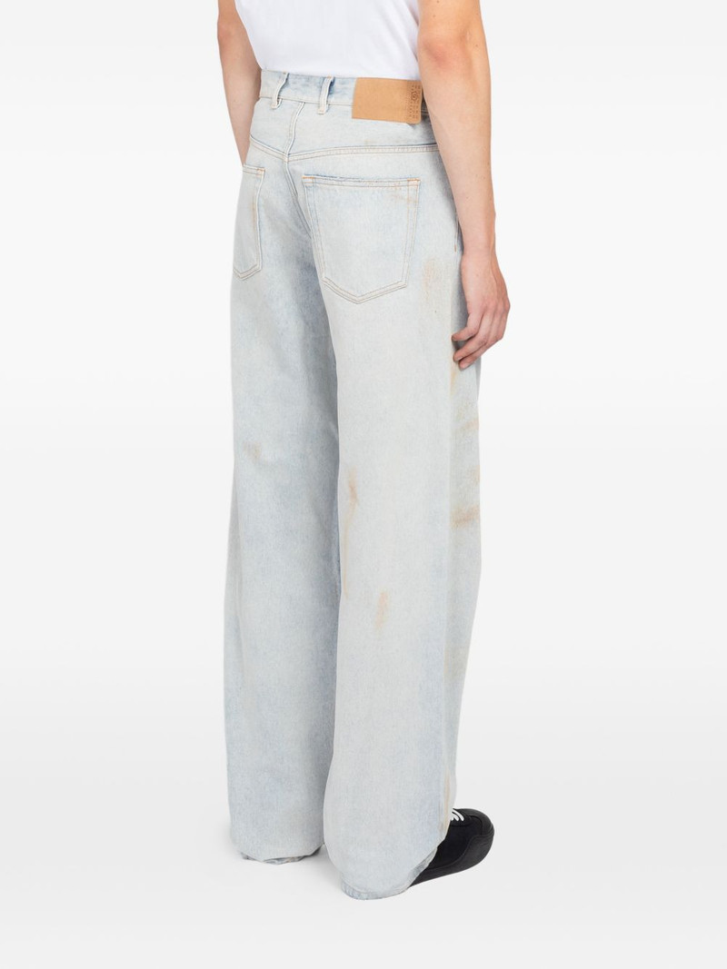 whiskered faded-effect wide-leg jeans 4
