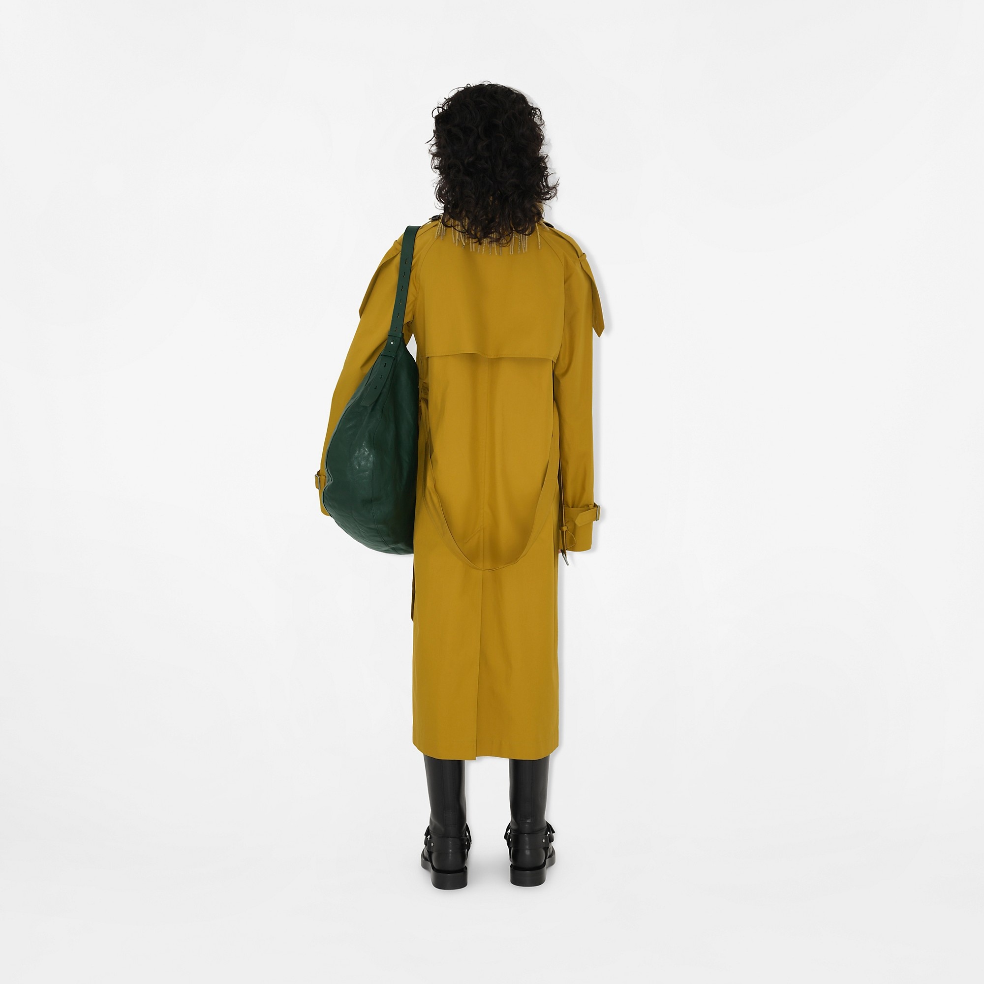 Long Gabardine Trench Coat