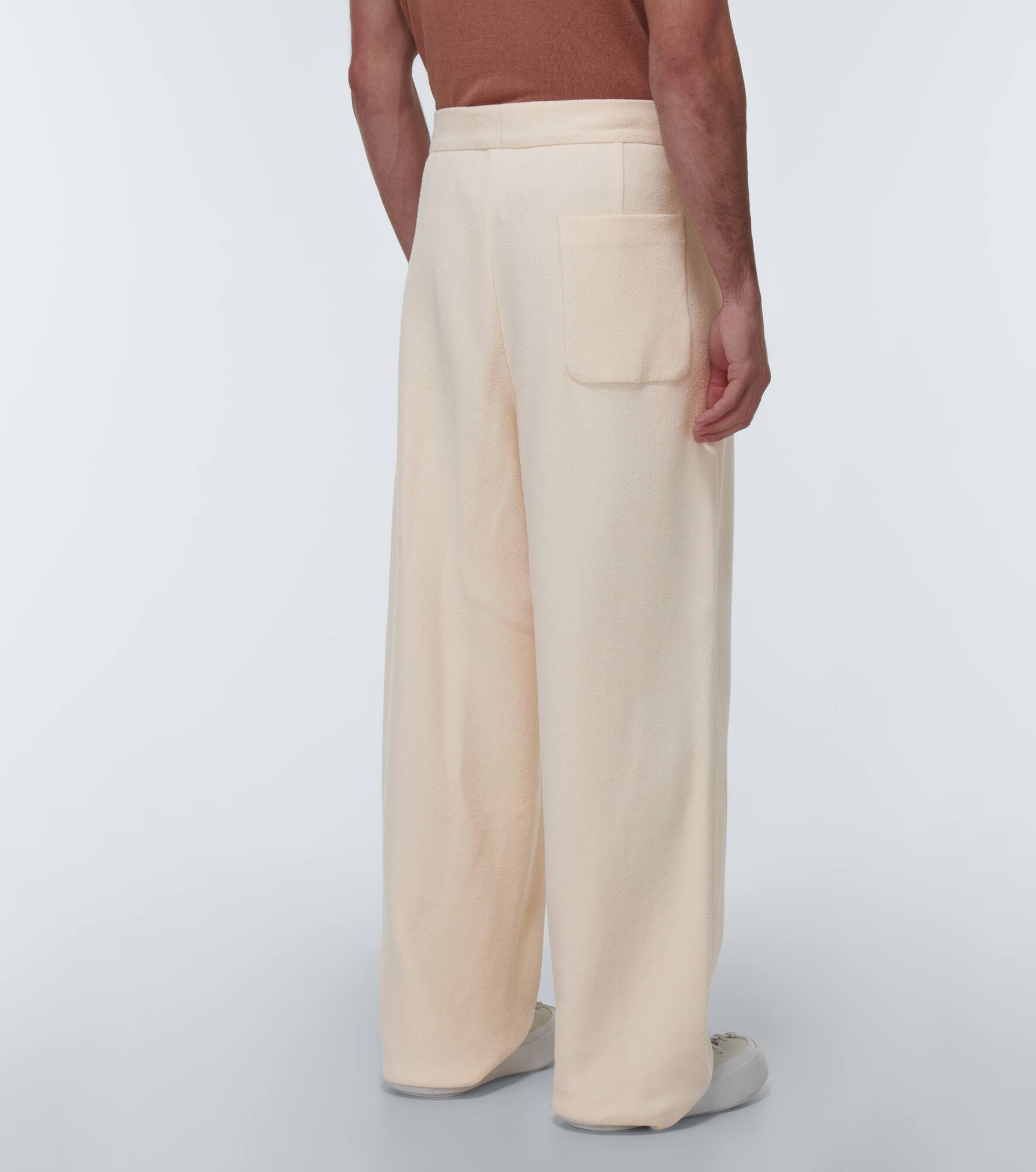 Straight cotton bouclé pants - 4