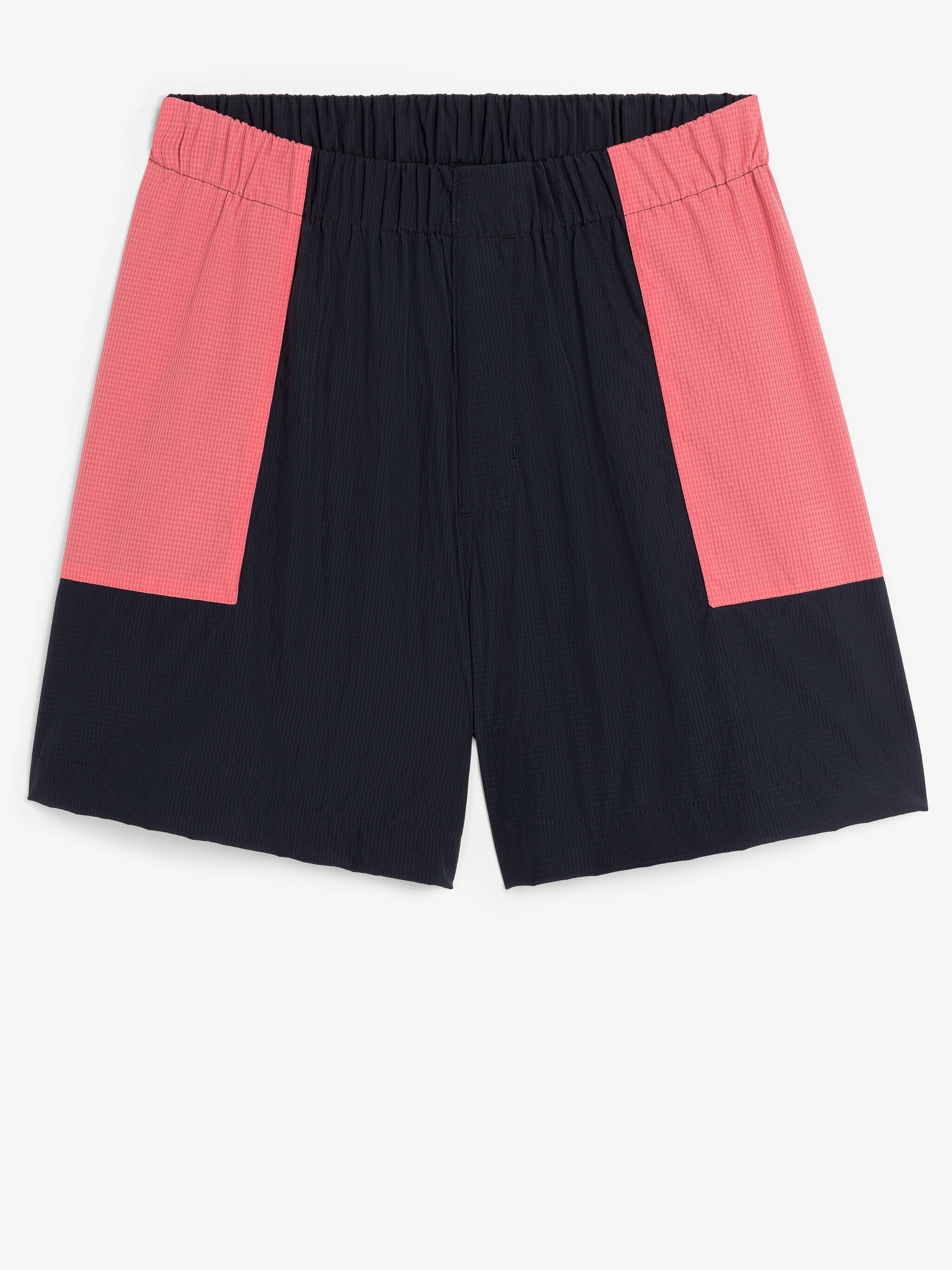 CAPTAIN NAVY SEERSUCKER SHORTS - 1