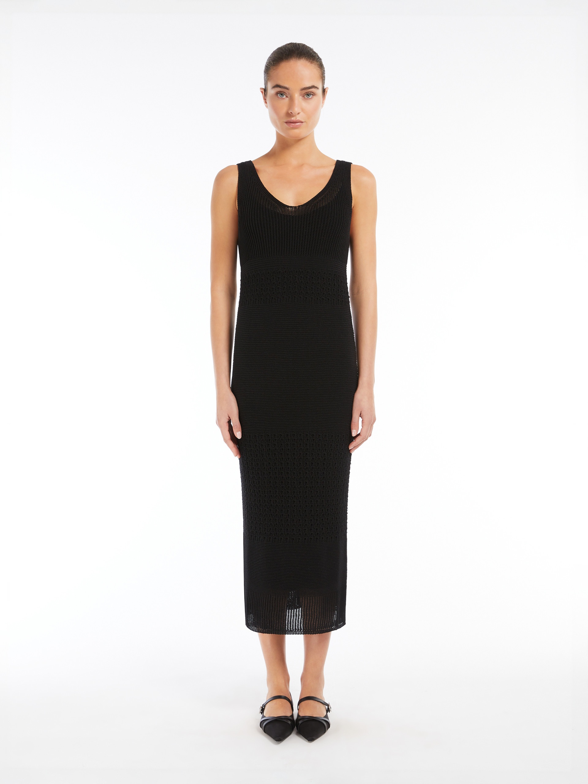 VALOIS Patterned cotton blend sleeveless dress - 3