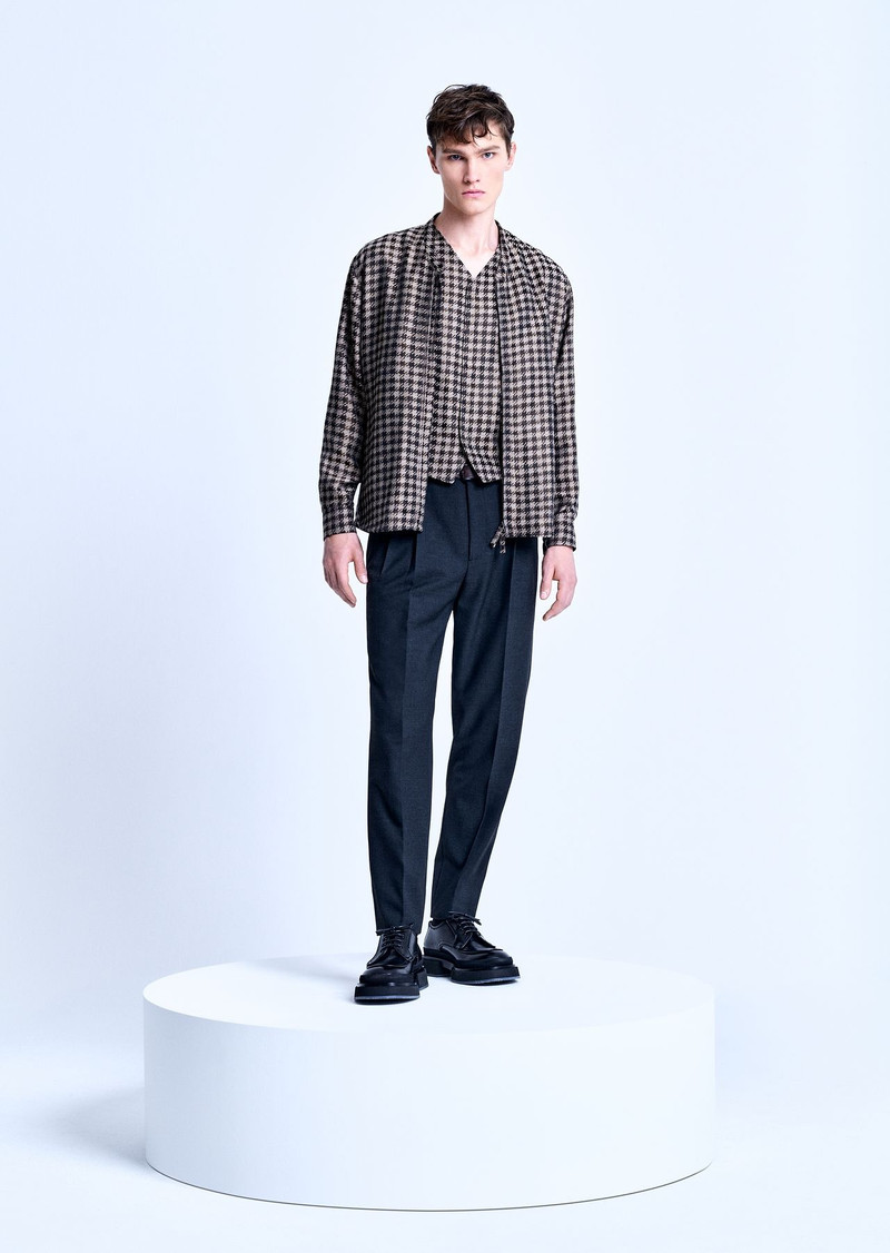 Double-darted trousers in stretch technical canvas 7