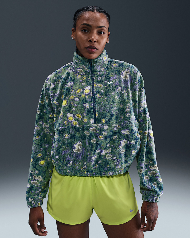 Nike One Women's Therma-FIT Oversized 1/2-Zip Fleece Top 1