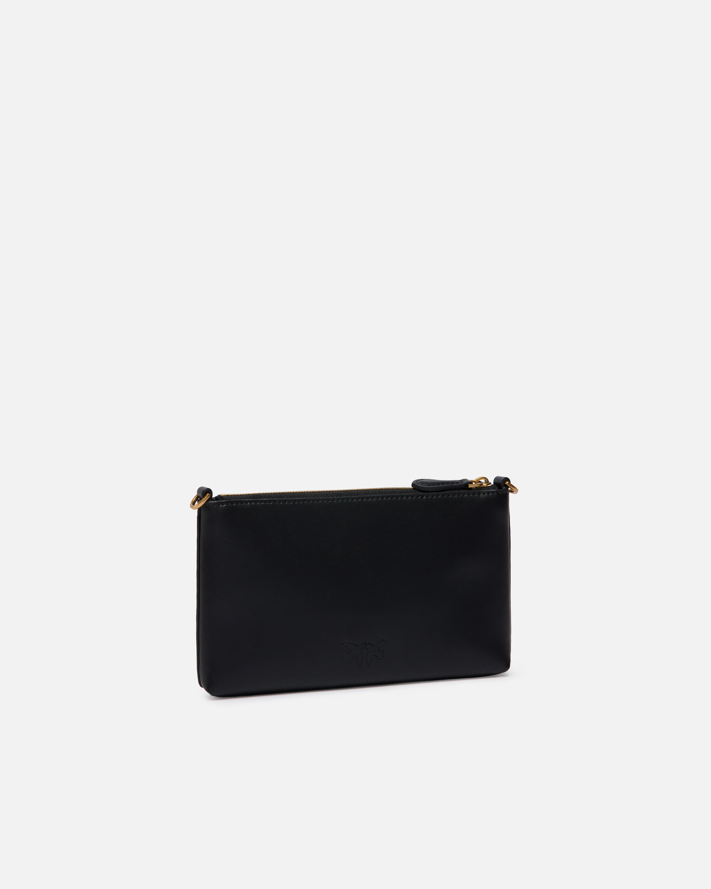 FLAT LEATHER CLUTCH WITH LOVE BIRDS LOGO - 2
