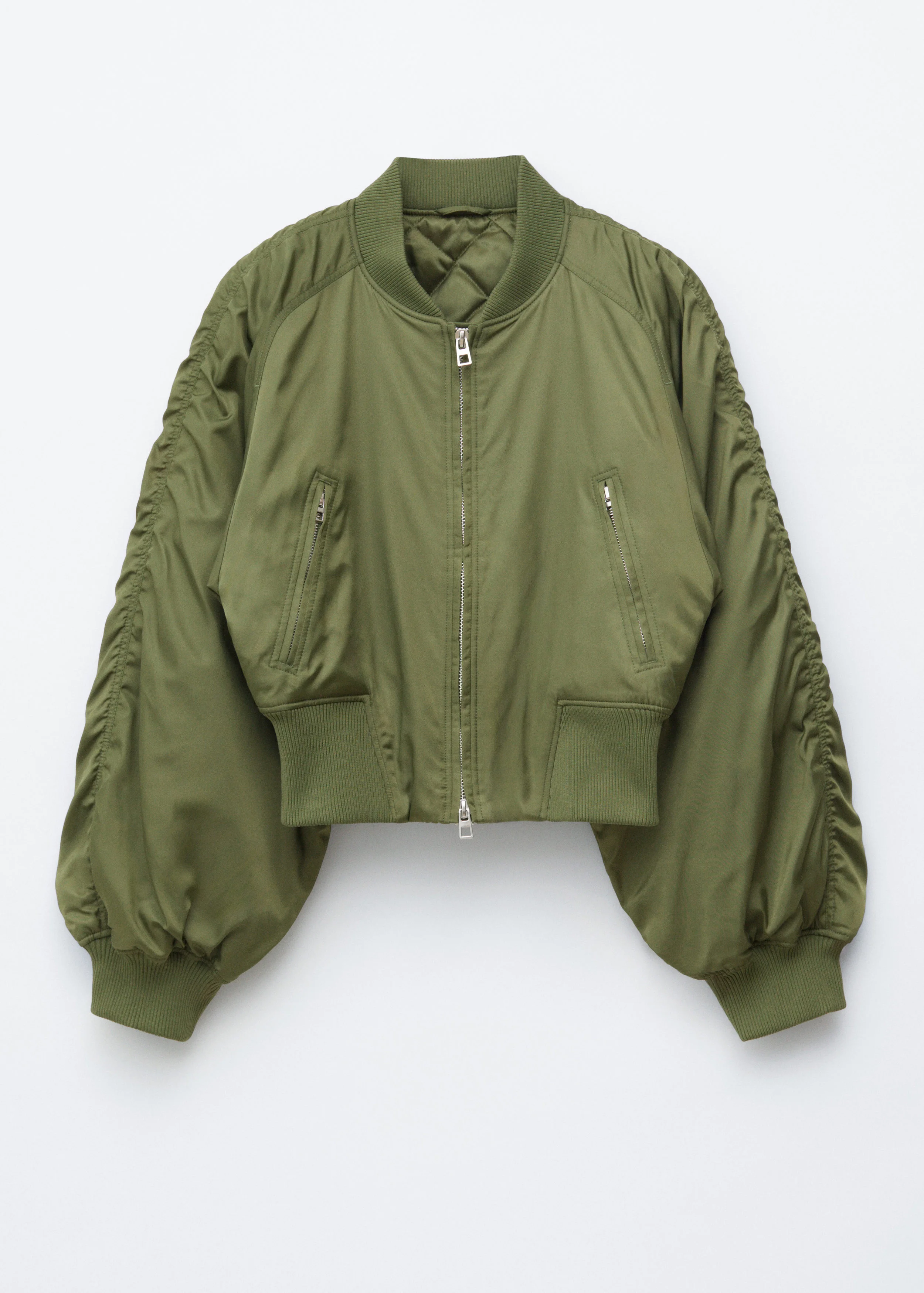 Cropped Bomber Jacket - 1