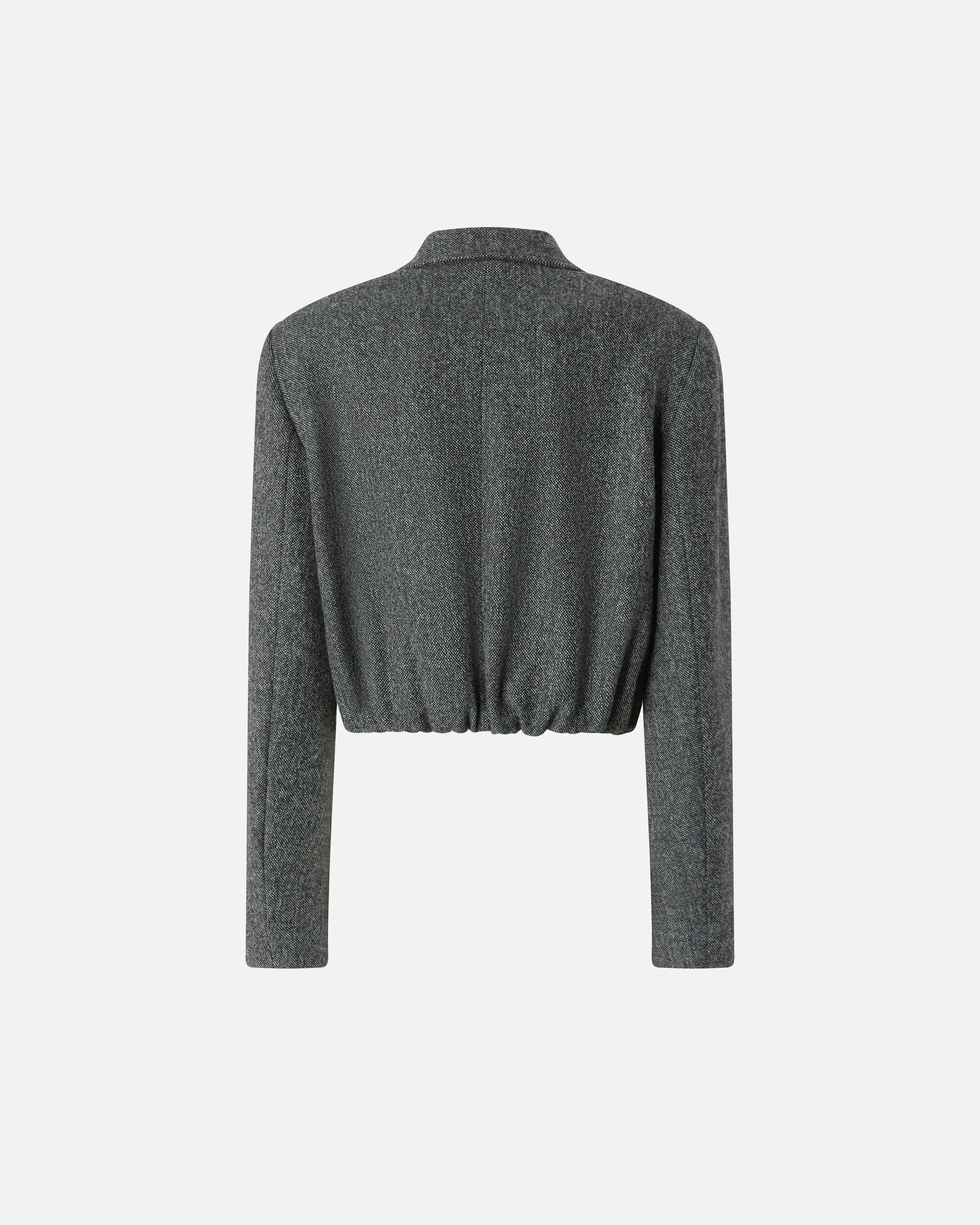 SHORT JACKET WITH GEOMETRIC MIRROR-FINISH BUTTONS - 6