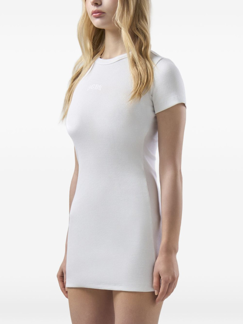 logo-embroidered mini dress 4