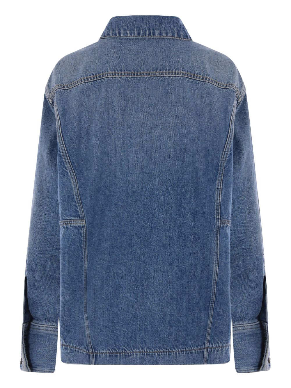button-up denim jacket - 2