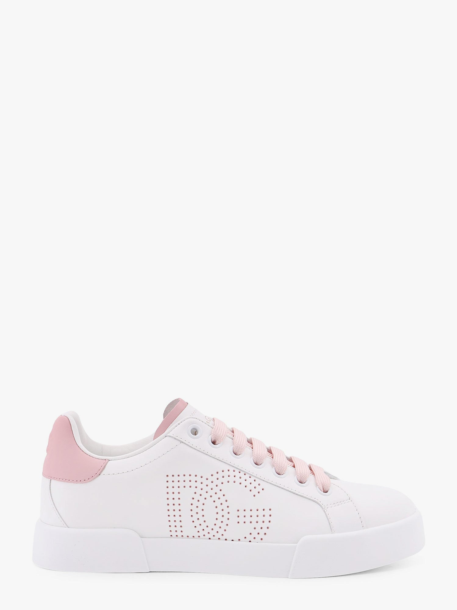 Dolce & Gabbana Portofino Low-Top Leather Sneakers With Lateral Monogram - 1