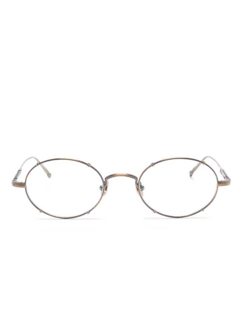 M3150 oval-frame metal glasses 1