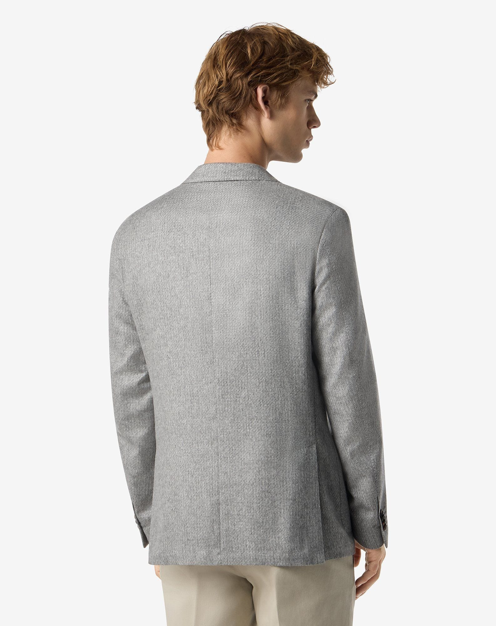 Grey cashmere and silk jacket - 3