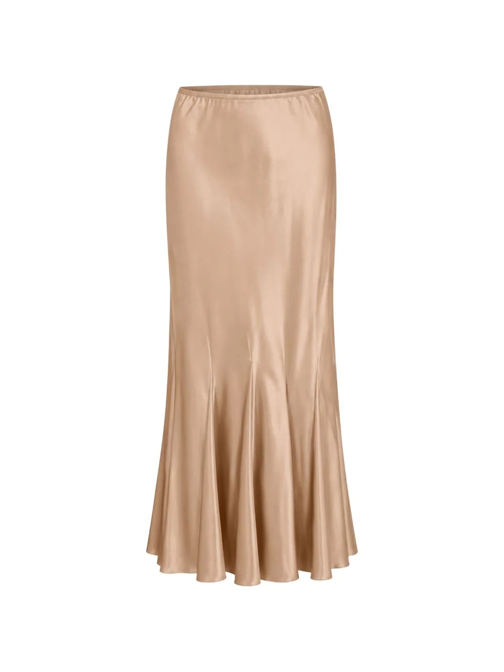 satin-finish flared maxi skirt - 1