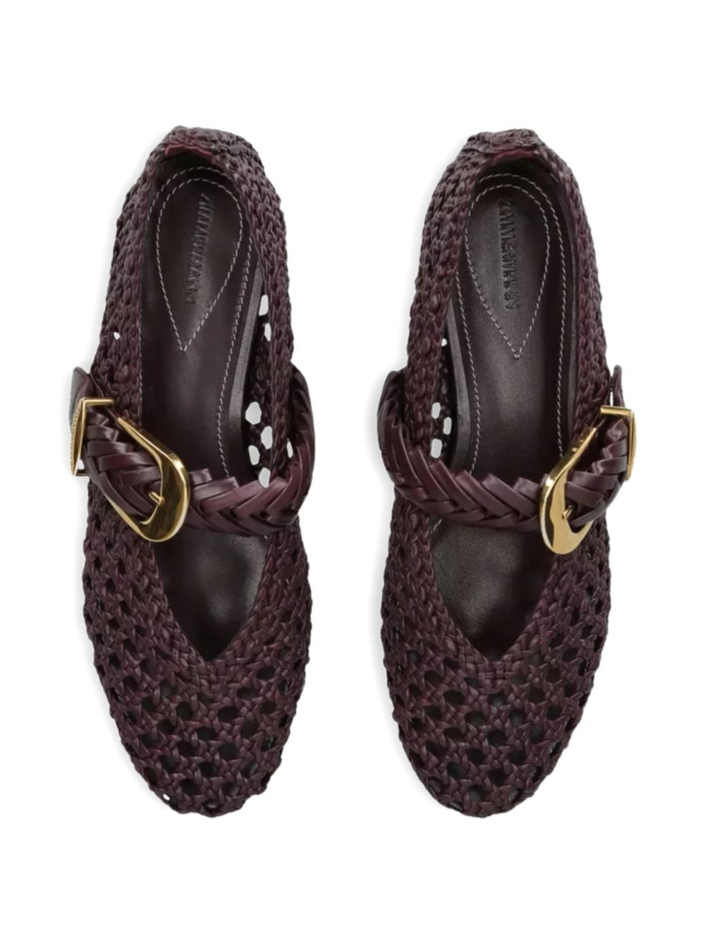 Helix woven buckle ballet flats - 4