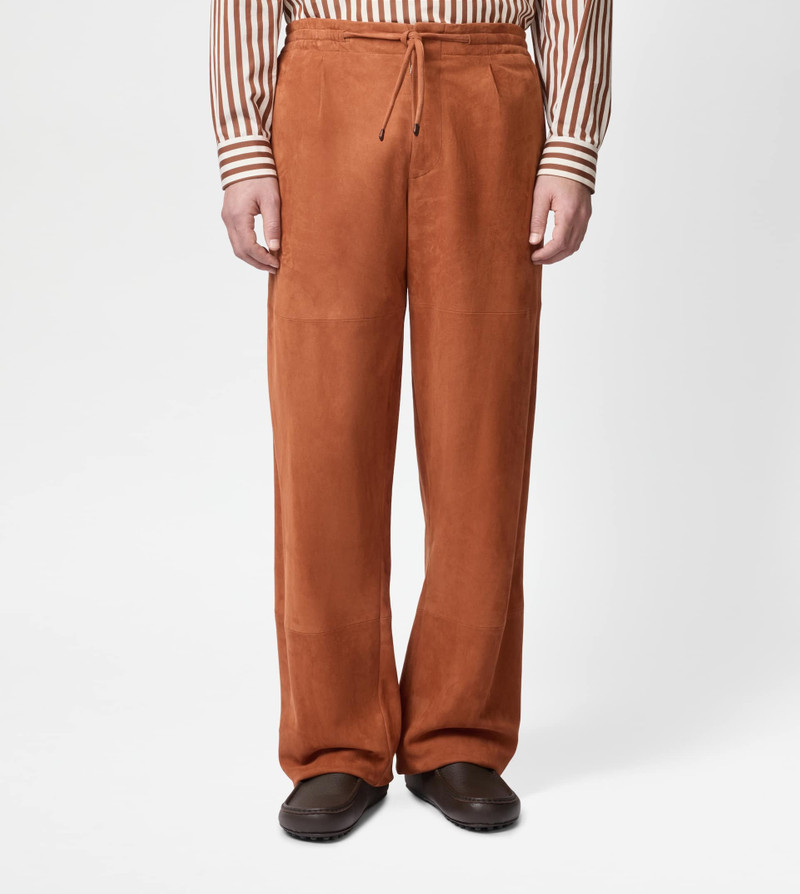 PANTS IN PASHMY SUEDE - ORANGE 3