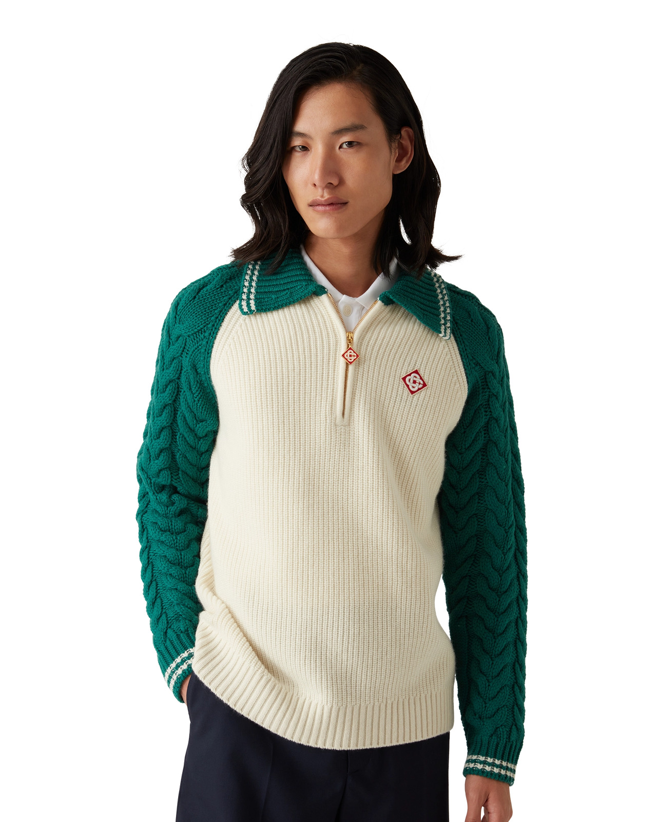 Cashmere Cable Knit Jumper | Casablanca Paris - 4