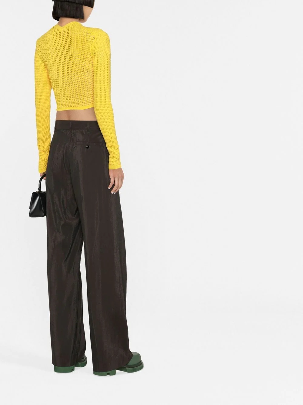 crochet-hearts cropped jumper - 3