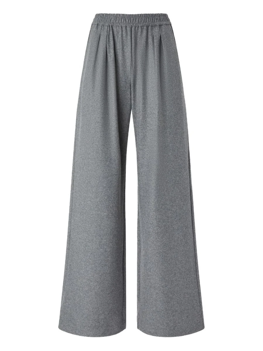 Pinko Ramona Trousers In Grey Wool Blend - 1
