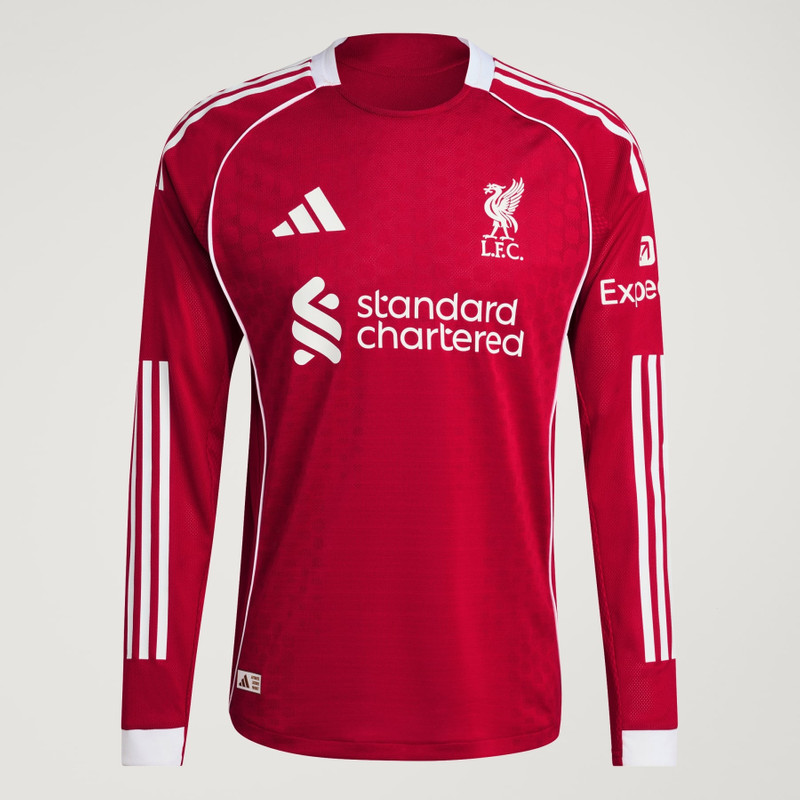 Liverpool FC 25/26 Long Sleeve Home Authentic Jersey 1