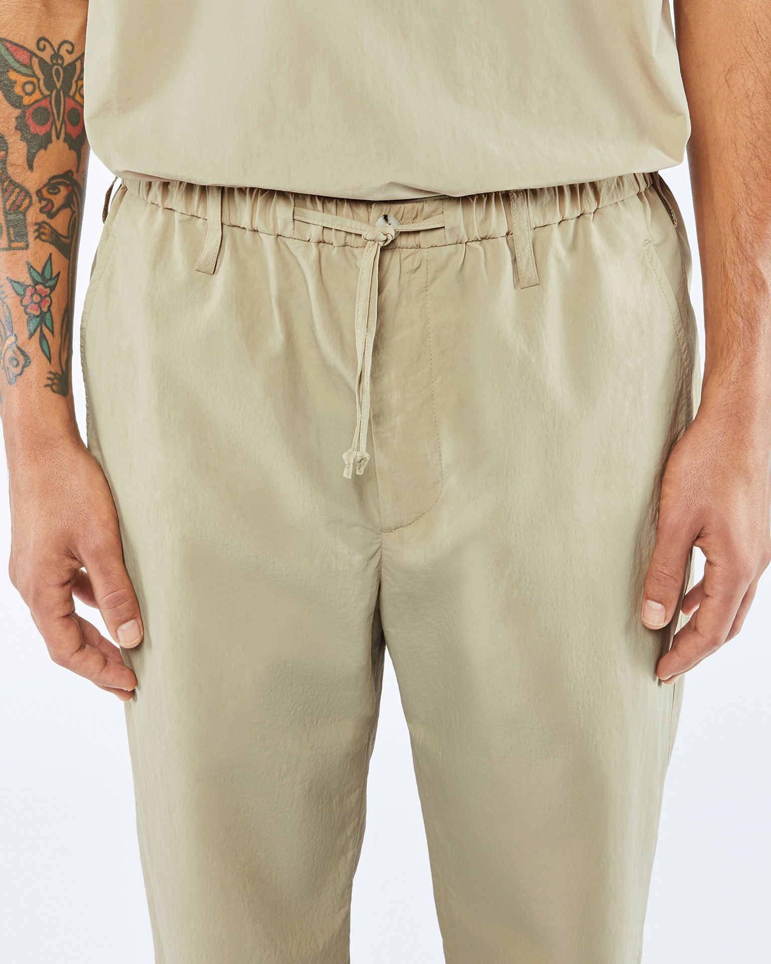 MORRIS - Tech-poplin pants - Pebble - 2