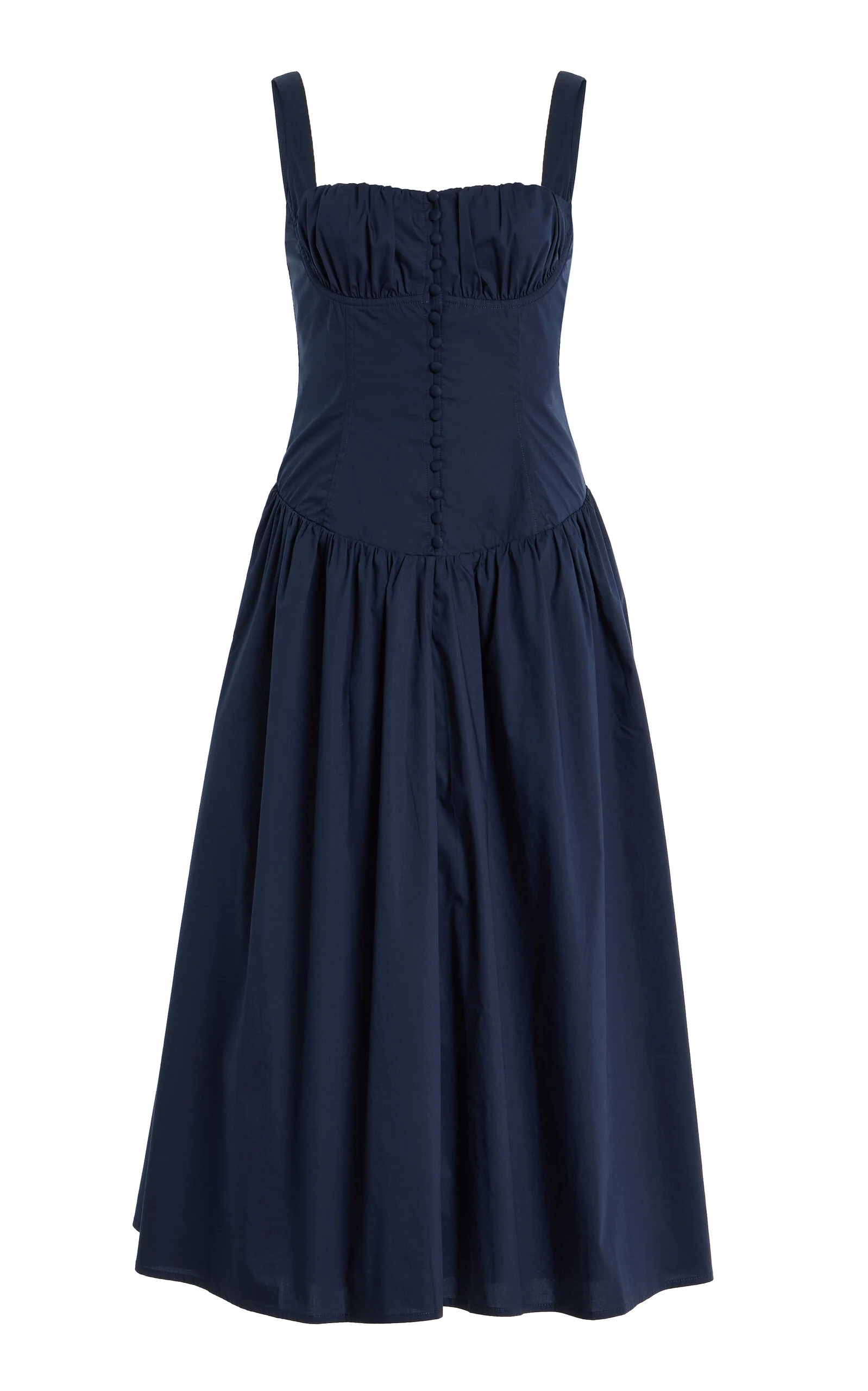 Emmett Corset Poplin Midi Dress navy - 1