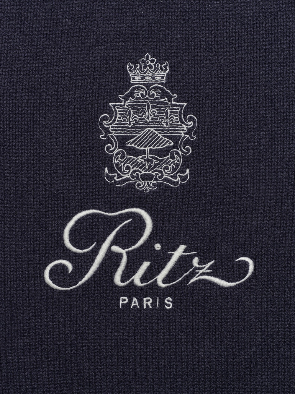 Ritz Unisex Cashmere Sweater in Navy - 3