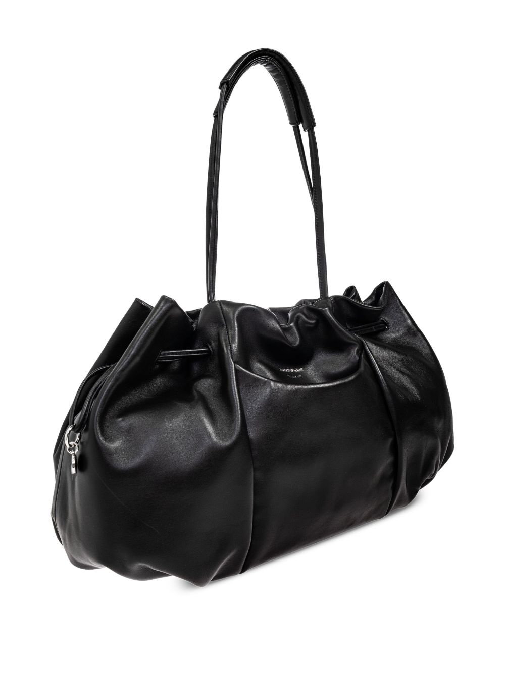 pleated leather tote bag - 4