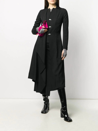 Yohji Yamamoto skull-button coat with draped detailing outlook