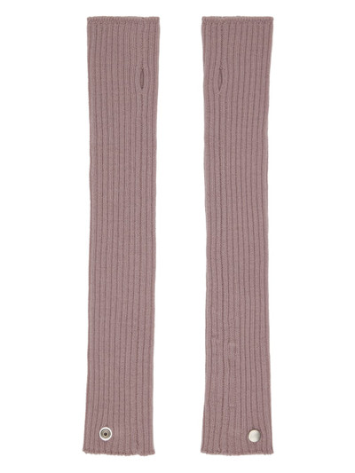 Rick Owens Pink Rasato Knit Arm Warmers outlook