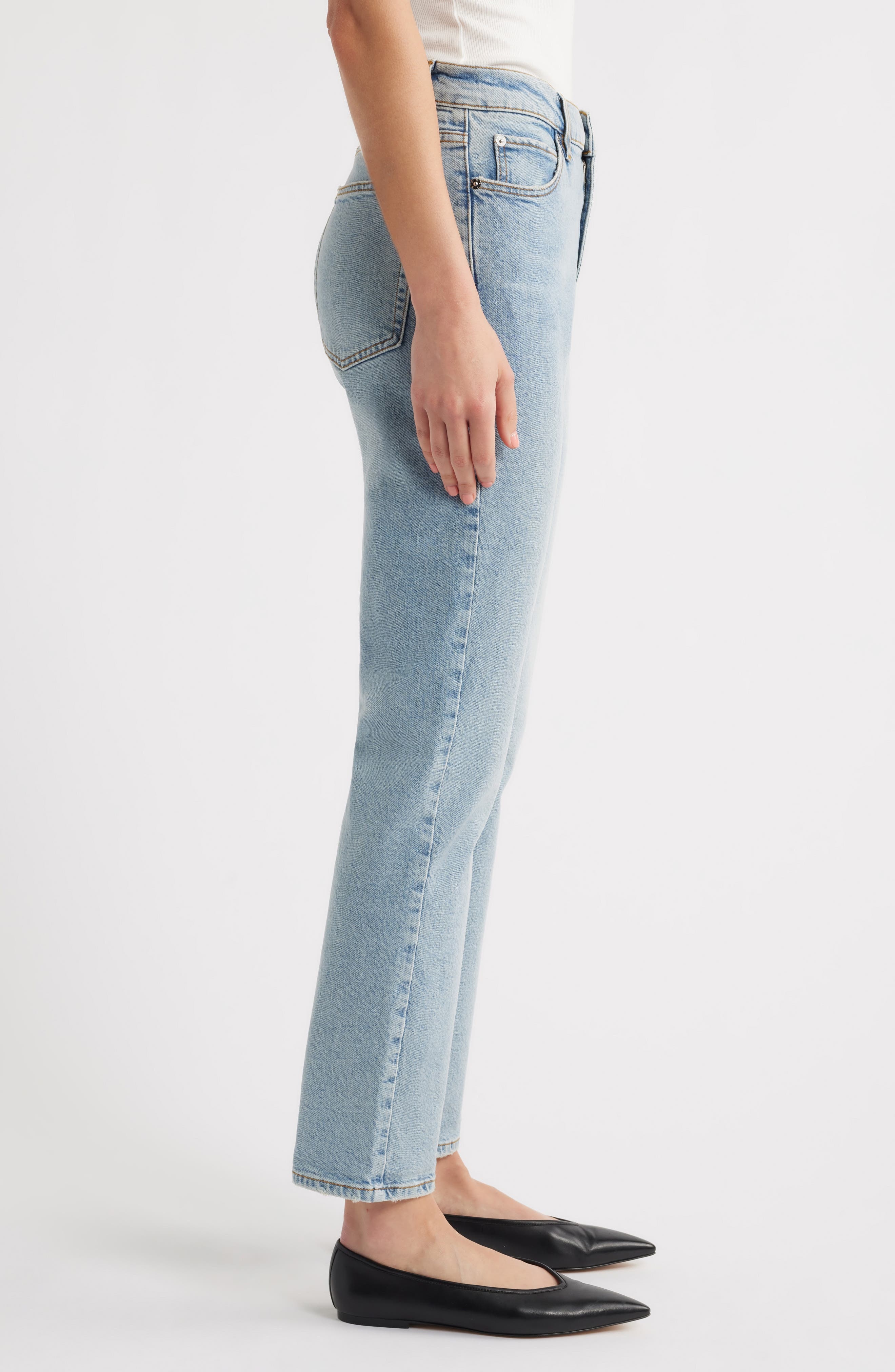 FRAME The Borrowed Mid Rise Boyfriend Jeans in Dolly at Nordstrom - 3