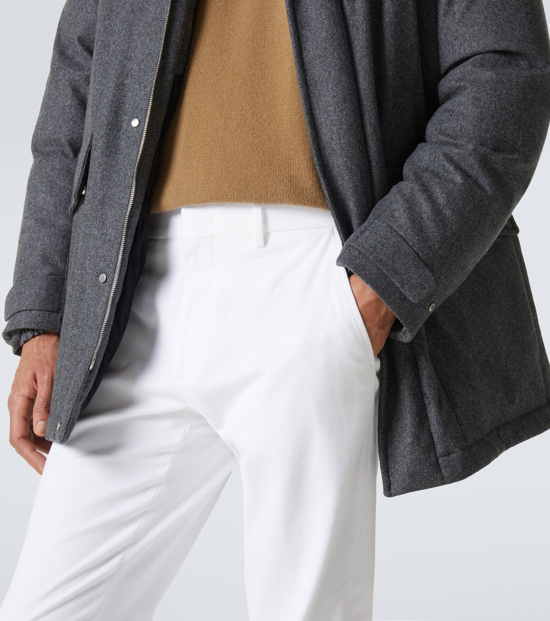 Comfort mid-rise cotton chinos - 5