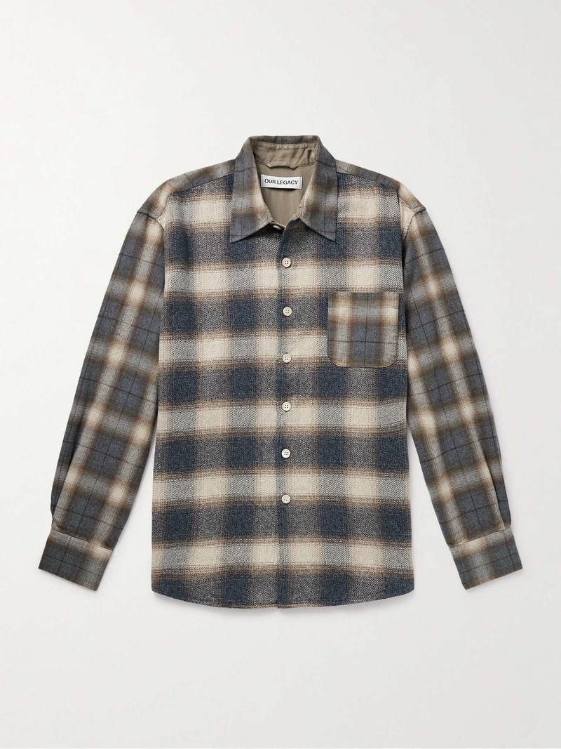 Above Oversized Checked Cotton-Flannel Shirt 1