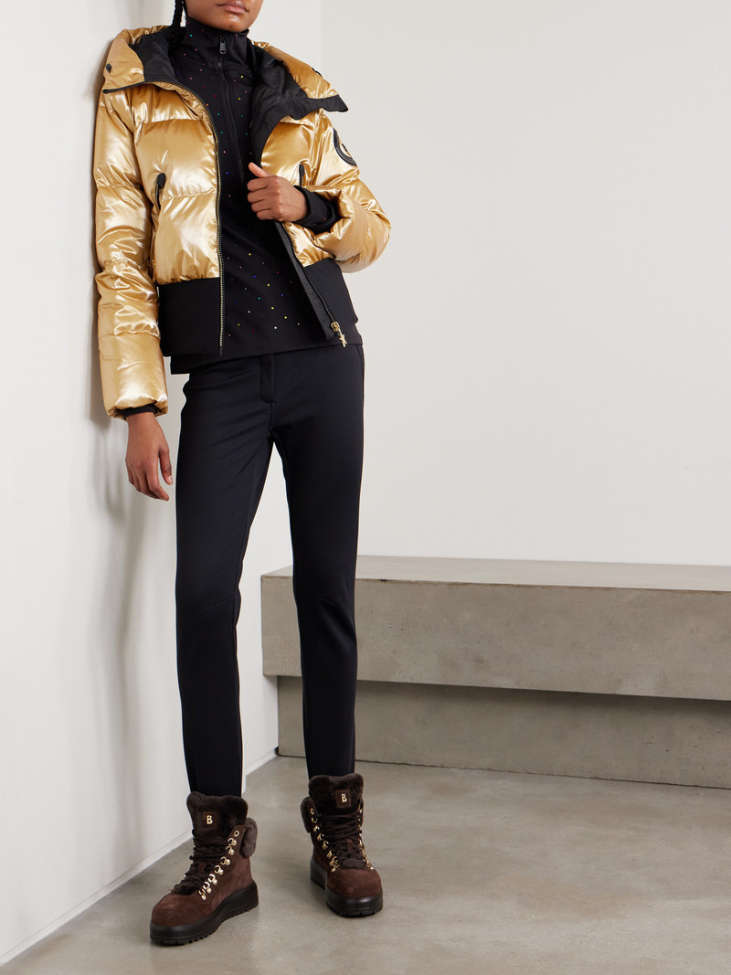 GOLDBERGH Bombardino Hooded Quilted Metallic Down Ski Jacket outlook