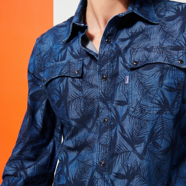 Men Western Chambray Shirt printed Madrague - 7