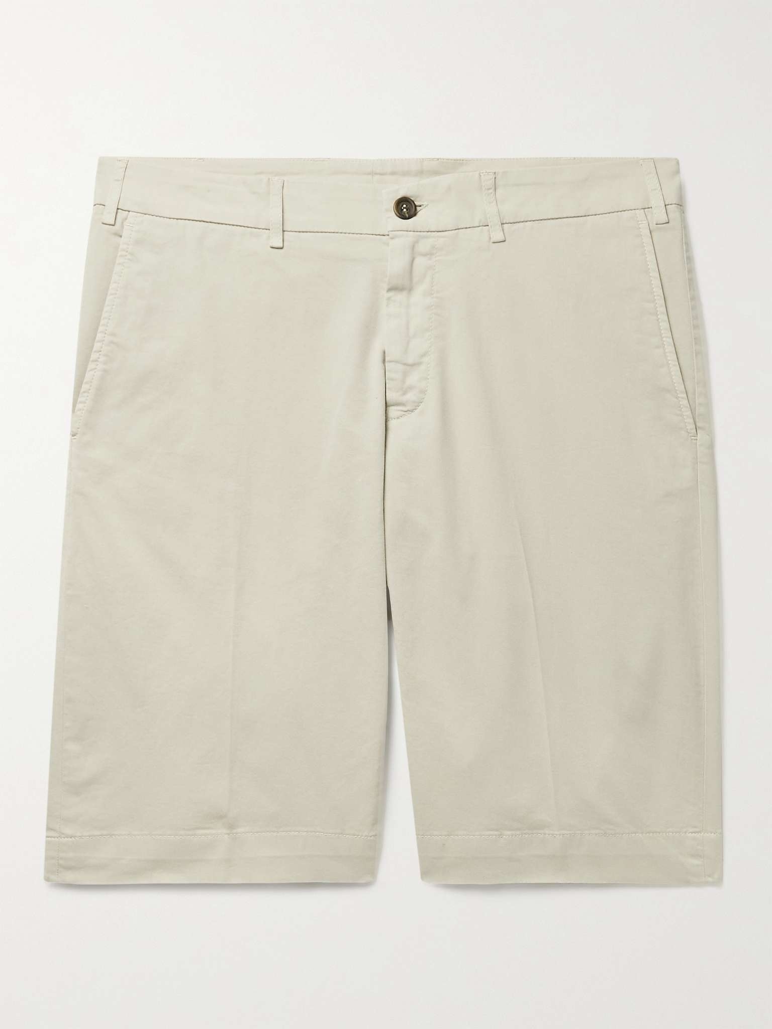 Stretch-Cotton Twill Shorts - 1