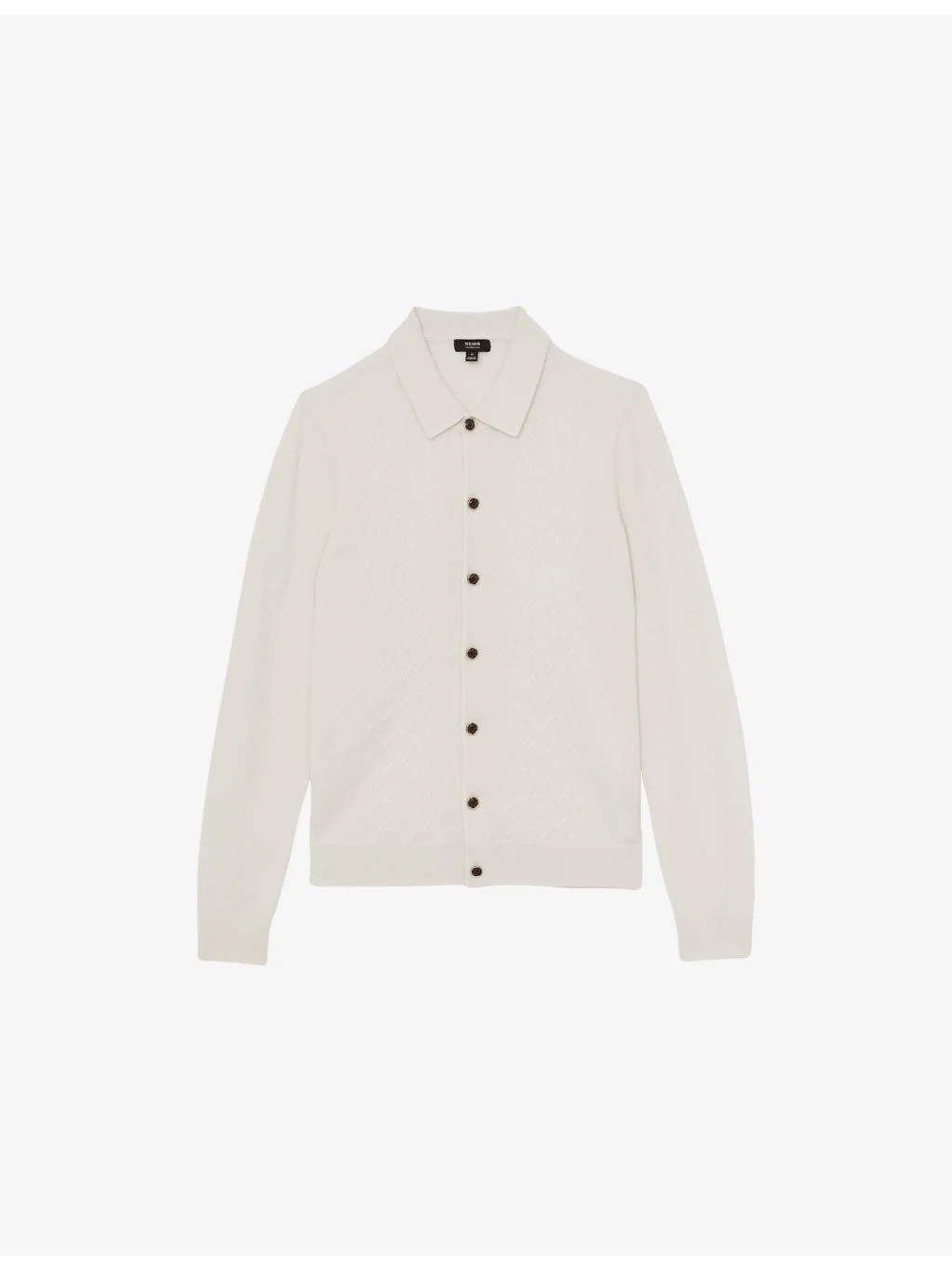 Gideon V-Stitch Wool Knitted Cardigan - 1