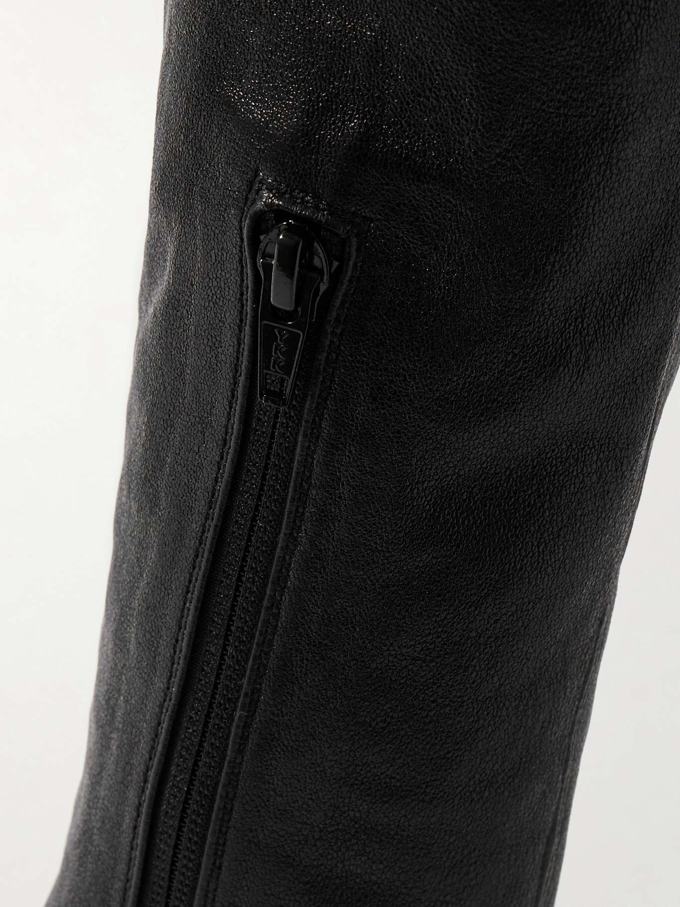 Leather over-the-knee boots Black - 4