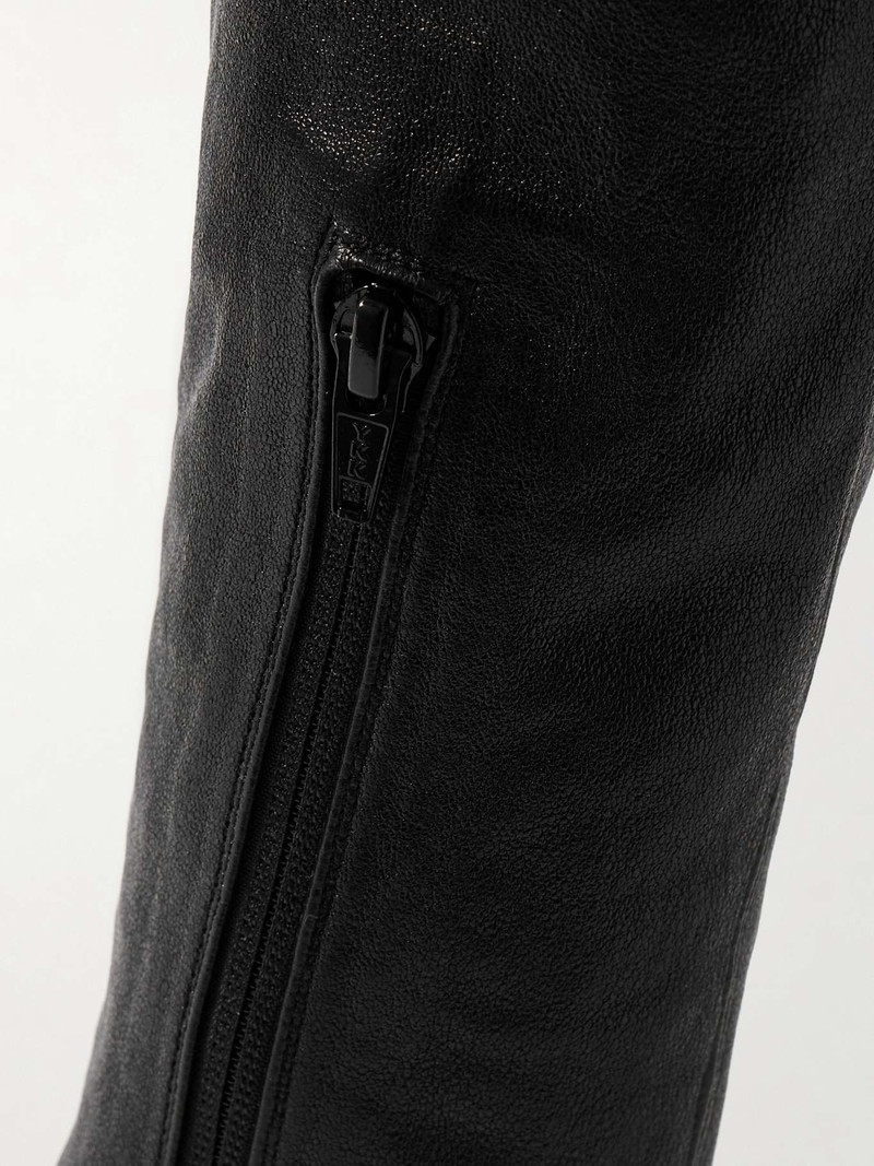 Leather over-the-knee boots Black 4
