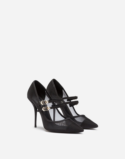 Dolce & Gabbana Pumps in mesh and grosgrain with two straps outlook