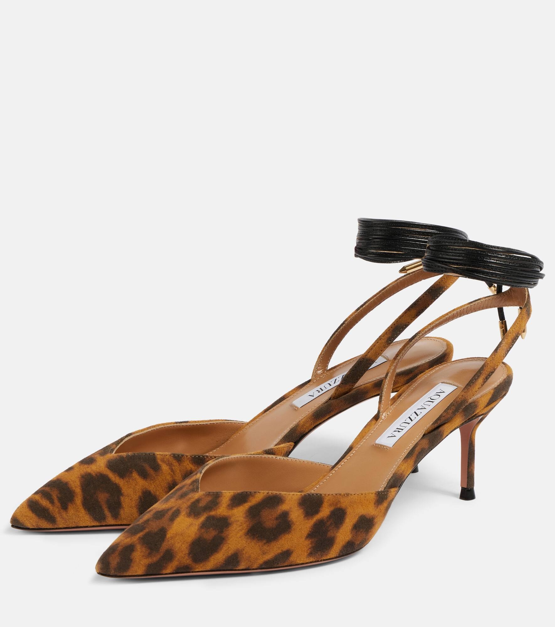 Beyond animal-print leather slingback pumps - 5