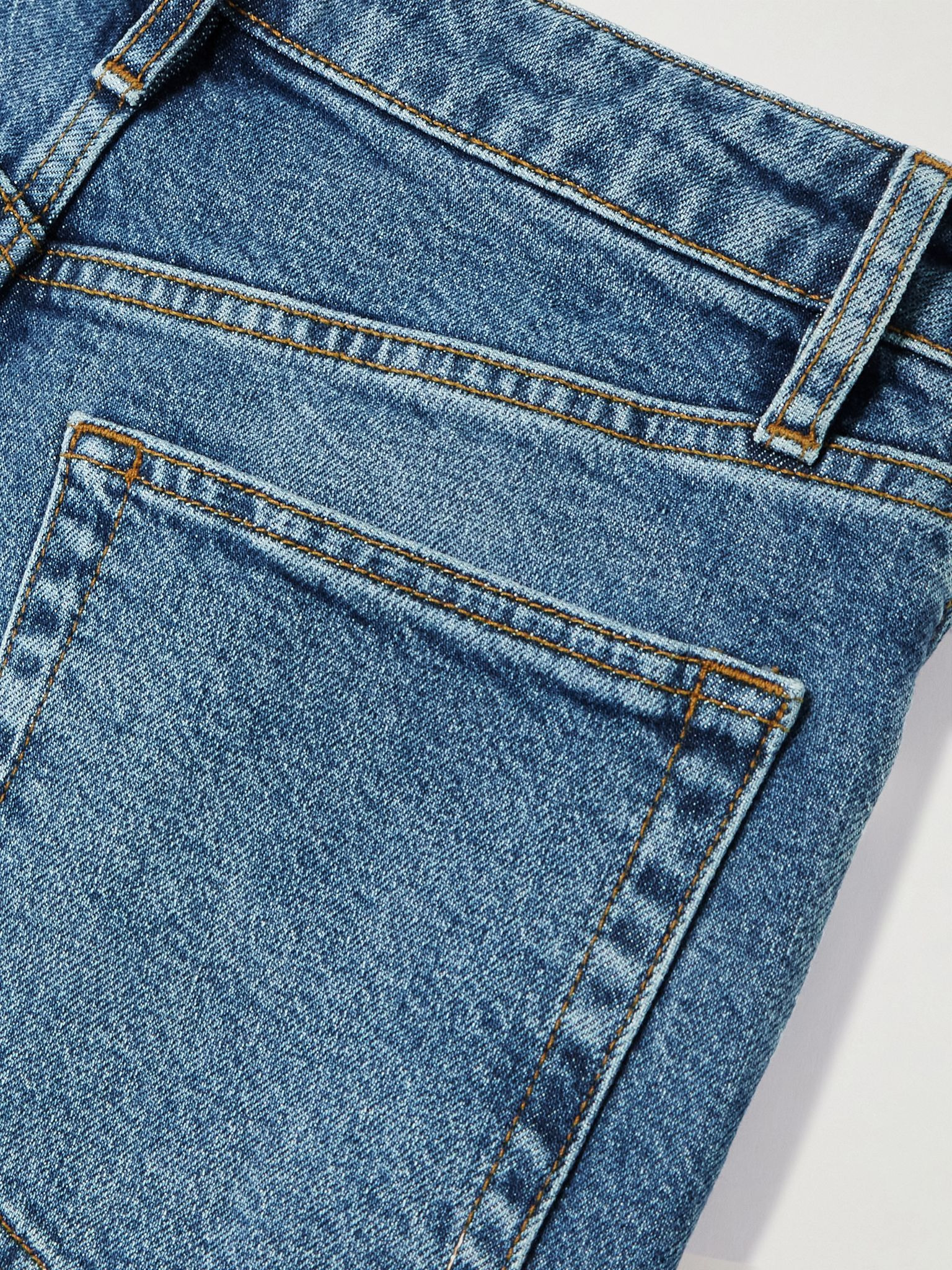 The Ruler Crop frayed high-rise slim-leg jeans Dark denim - 6