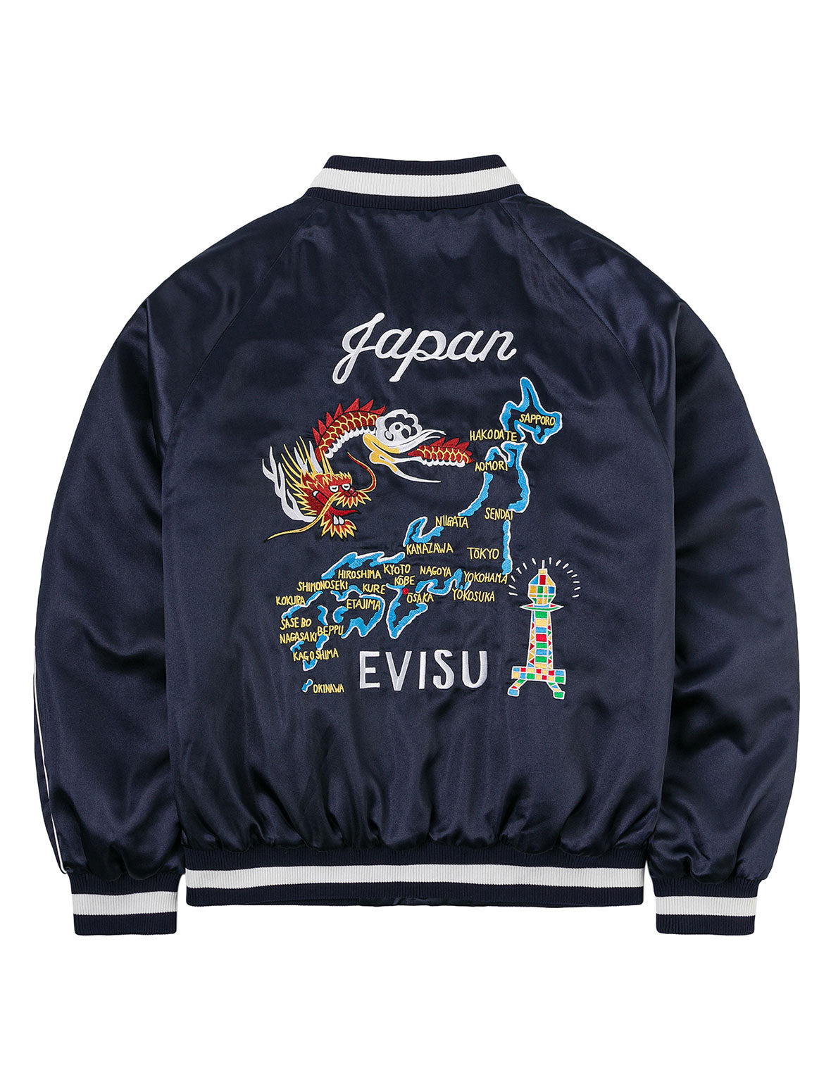 EVISU Archive Embroidery Regular Fit Padded Souvenir Jacket - 15
