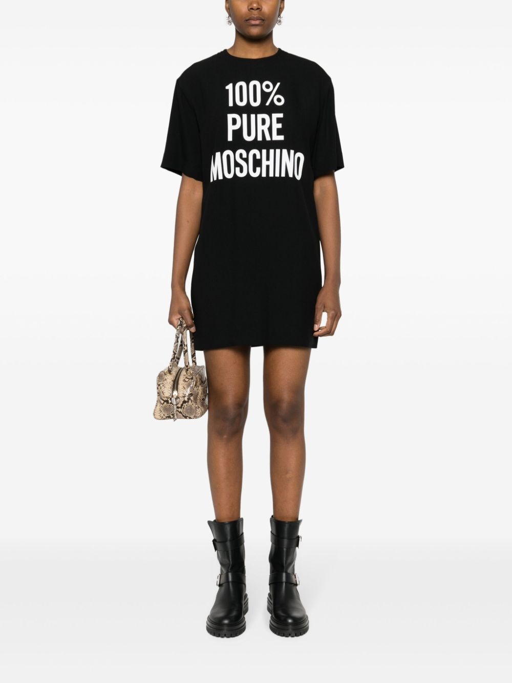 logo-print satin mini dress - 2